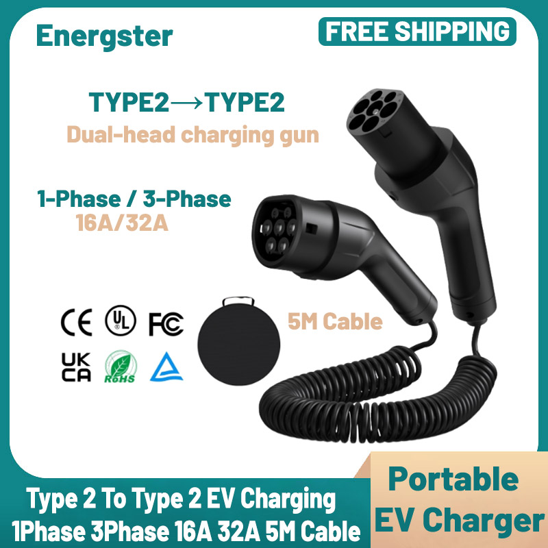 Ev Charger Type 2 22Kw 32A 3 Phase - Cavo di ricarica EV portatile da