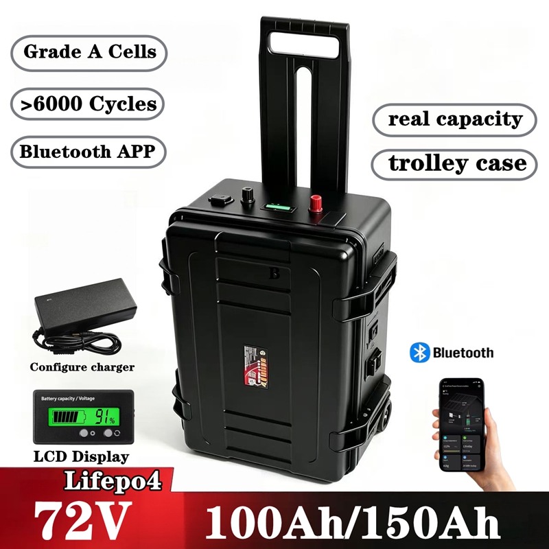 Lifepo4 72V 100Ah Battery Pack Ev - Pacco batterie al litio LiFePO4 impermeabile,