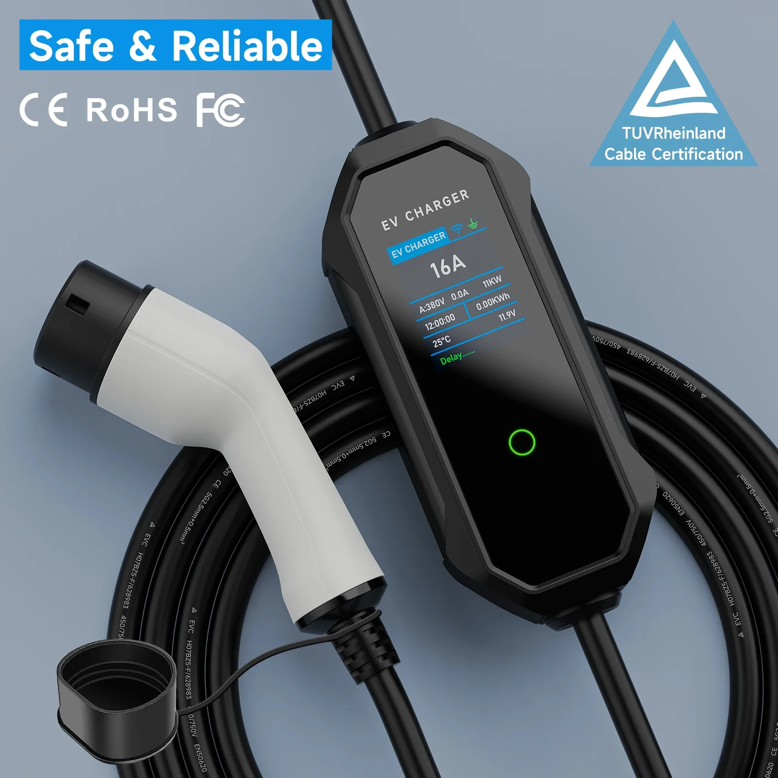 AFEEV Tipo 2 Caricatore EV por - Type 2 Portable Ev Charger 11Kw Cee recensione e prezzo